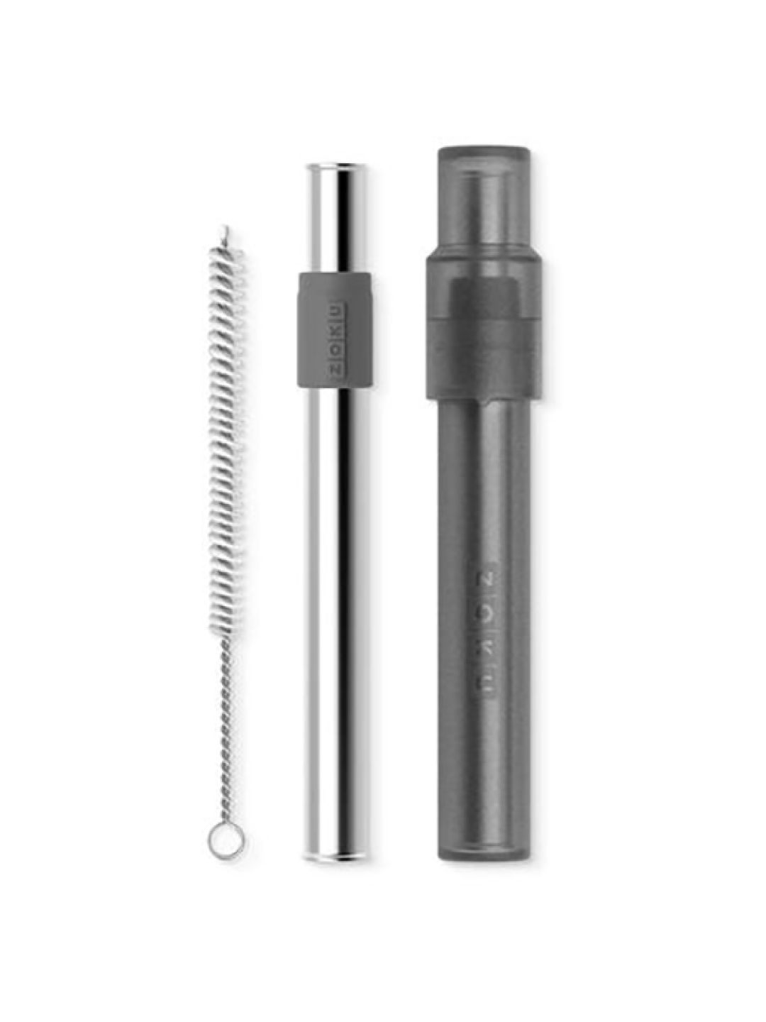 Zoku Jumbo Pocket Straw (Charcoal- Image 1)