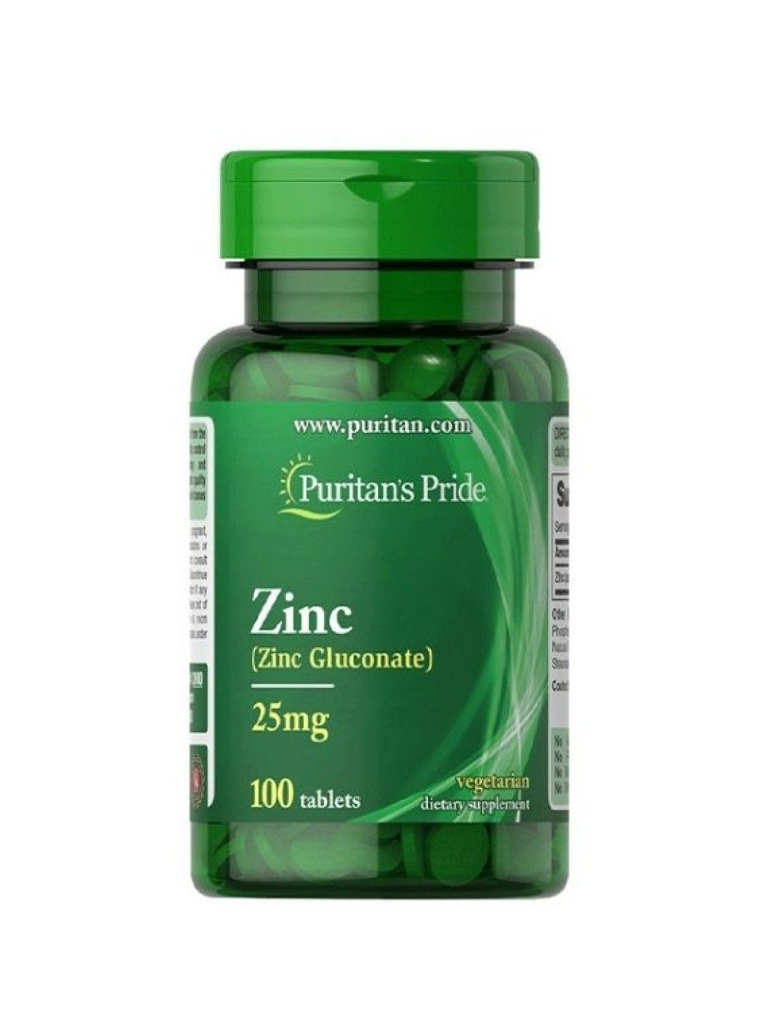 Puritan's Pride Zinc Gluconate 25 mg (100 tablets)