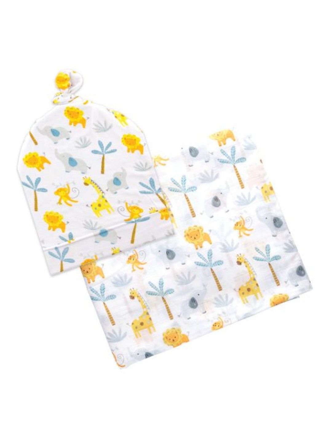 Stephen Joseph Bamboo Blanket & Beanie Set (Zoo- Image 1)
