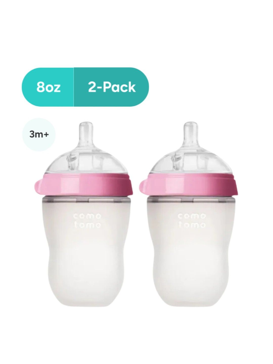 Comotomo Silicone Baby Bottle Twinpack (8oz)