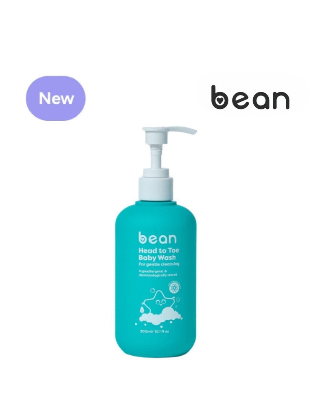 bean Head to Toe Baby Wash (300ml) + Free Cotton Pads (100s) (No Color- Image 2)