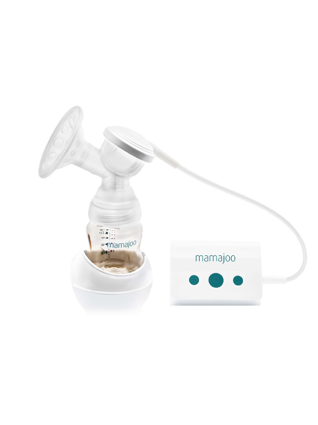 Mamajoo Electrical USB Single Breast Pump with Pes Feeding Bottle (No Color- Image 1)