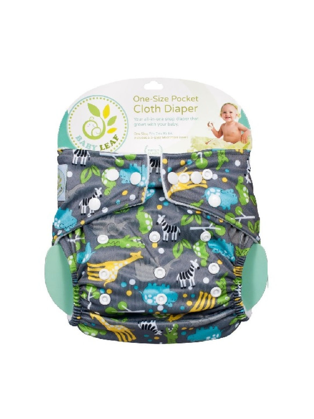 Baby Leaf Animal Jungle Cloth Diapers | edamama