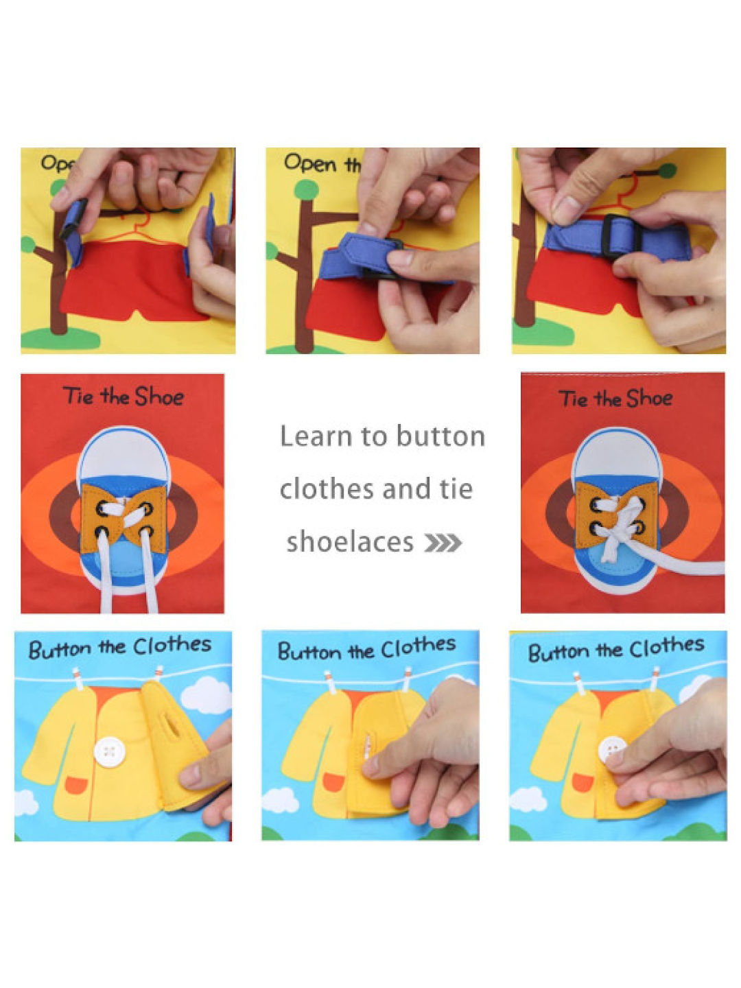 Beiens 3D Cloth Book - Daily Activities (No Color- Image 3)