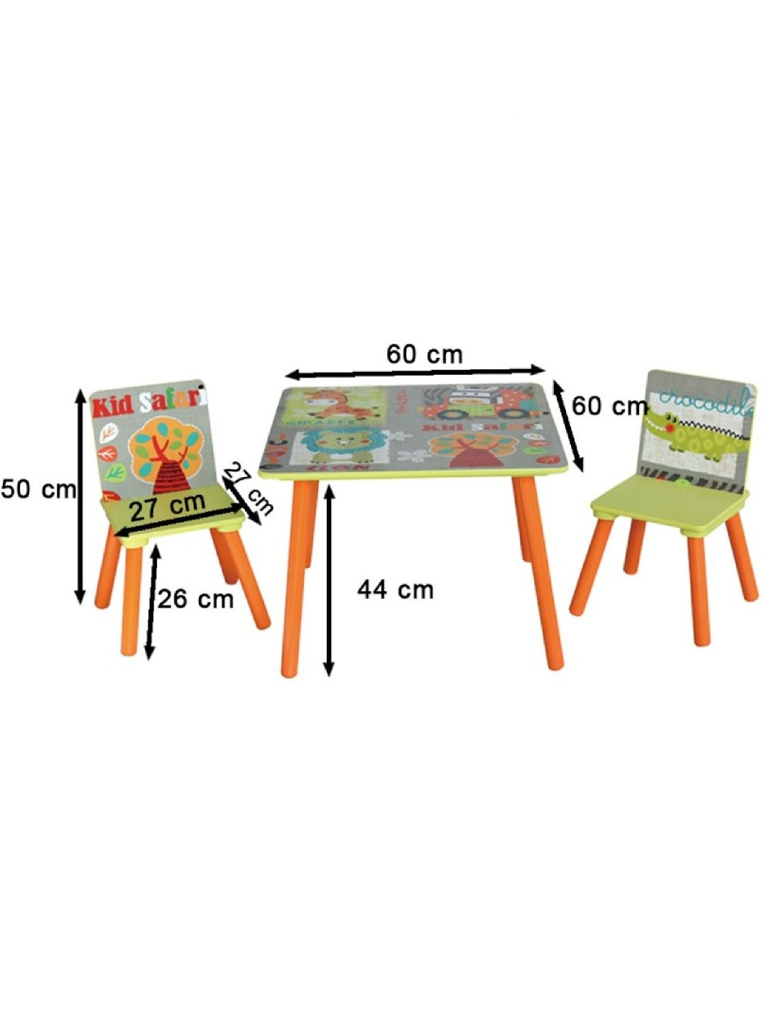 Harper & Chase Table and Chair Set (Safari Design) (No Color- Image 2)