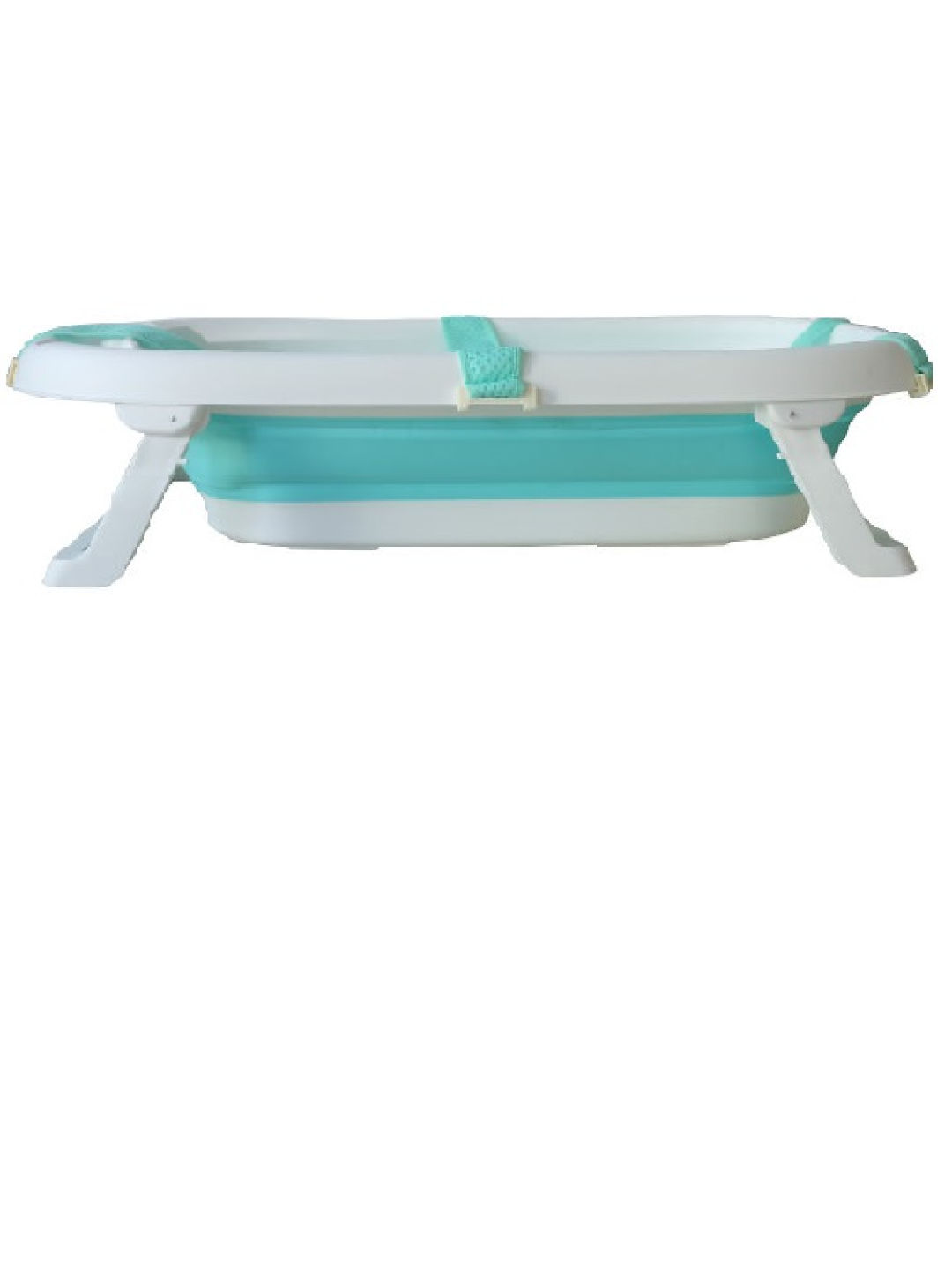 Nuborn Baby Essentials Fold-A-Tub with Bath Support Net (Blue green- Image 1)