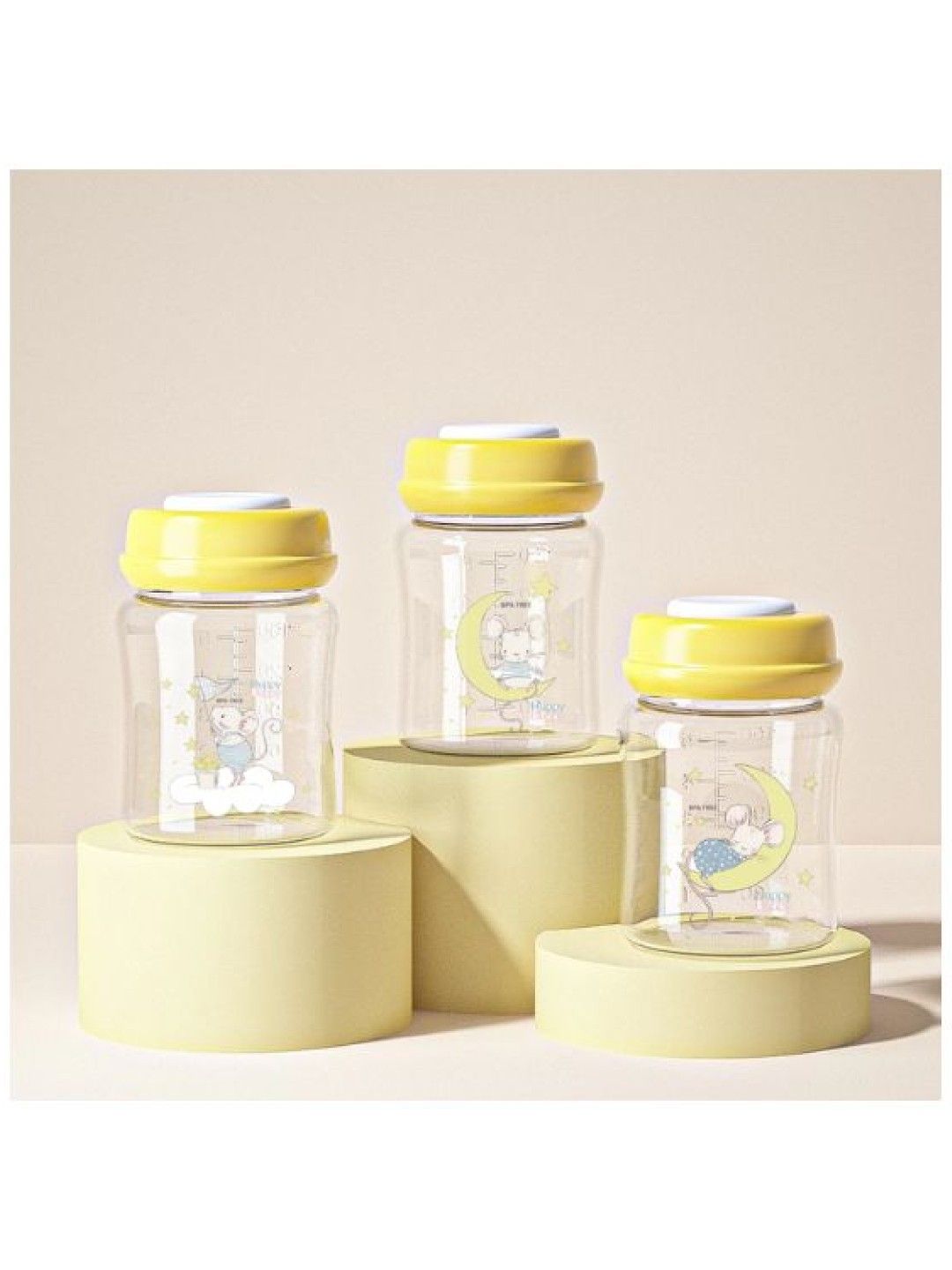 Huppy Buppy Breastmilk Storage Bottle - Wide Neck 6oz (10pcs) (No Color- Image 4)