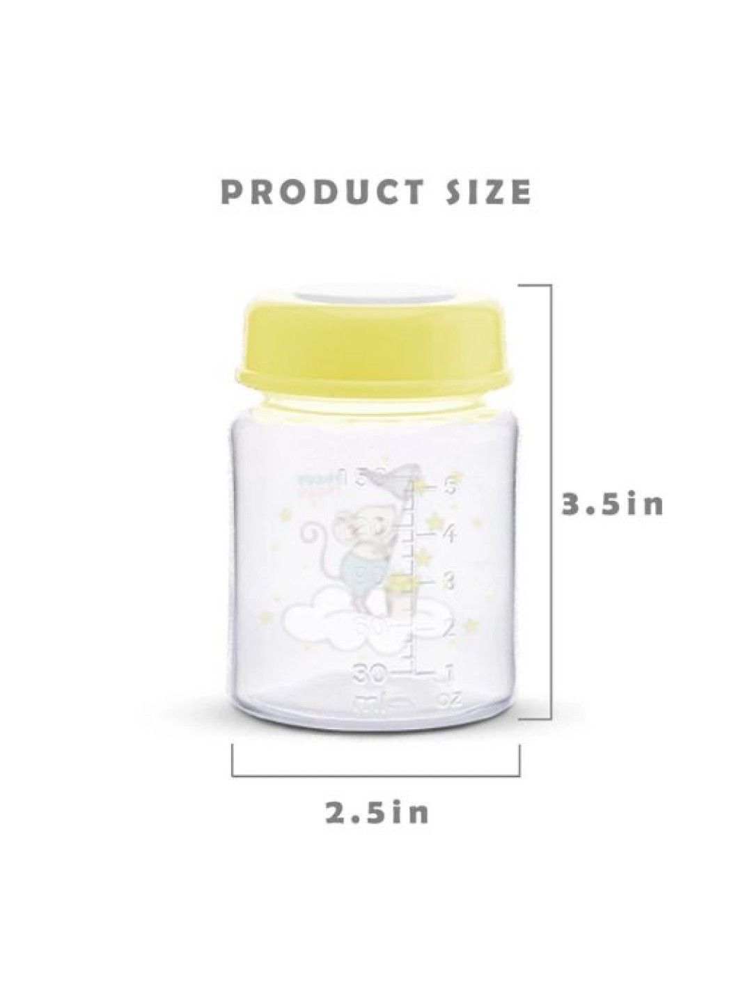 Huppy Buppy Breastmilk Storage Bottle - Wide Neck 6oz (10pcs) (No Color- Image 3)