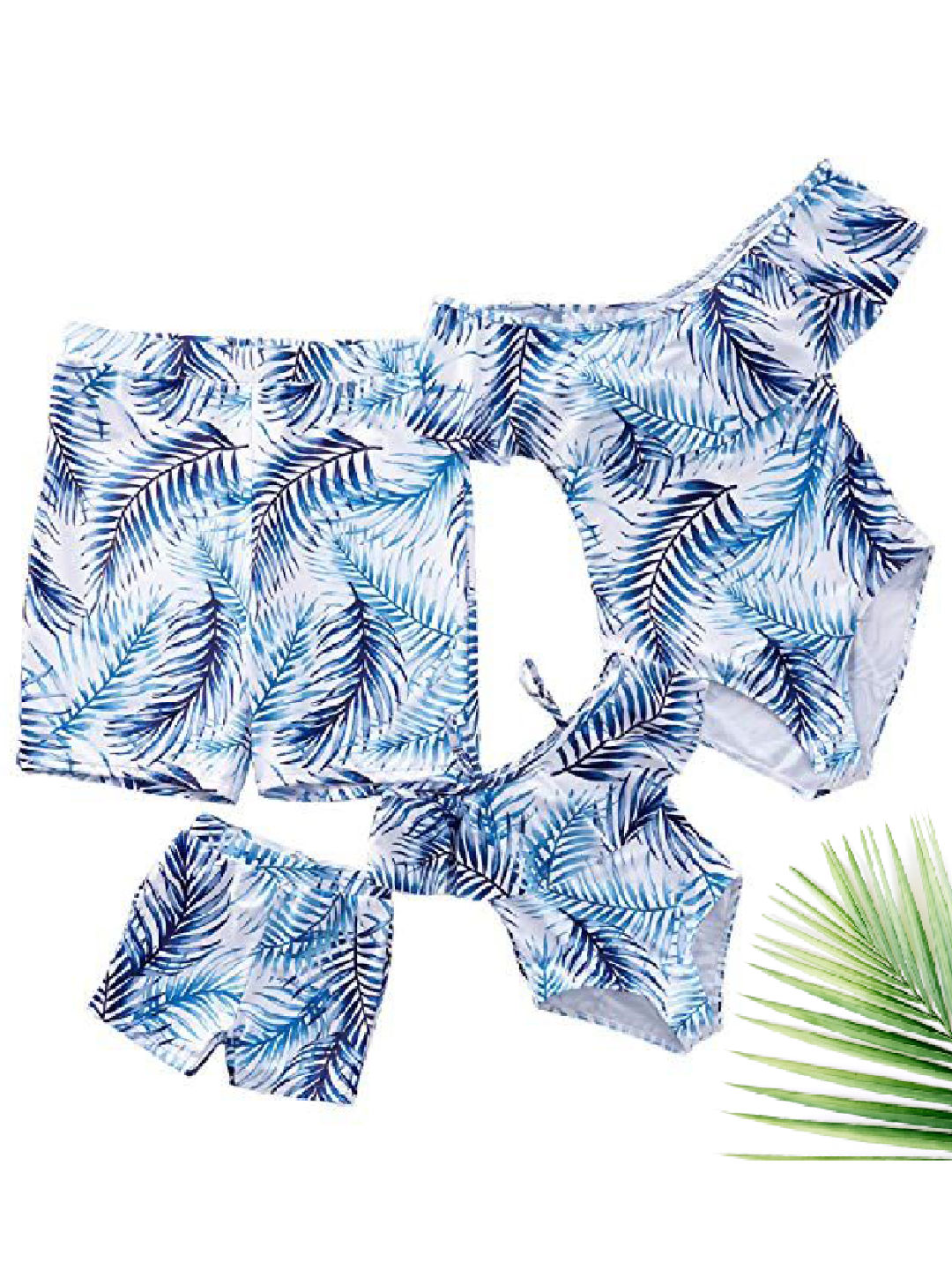 Mommyhugs Breezy Palm 1pc for Girls (Blue- Image 2)