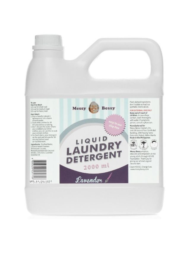 Messy Bessy Natural Liquid Laundry Detergent Lavender Jug | edamama