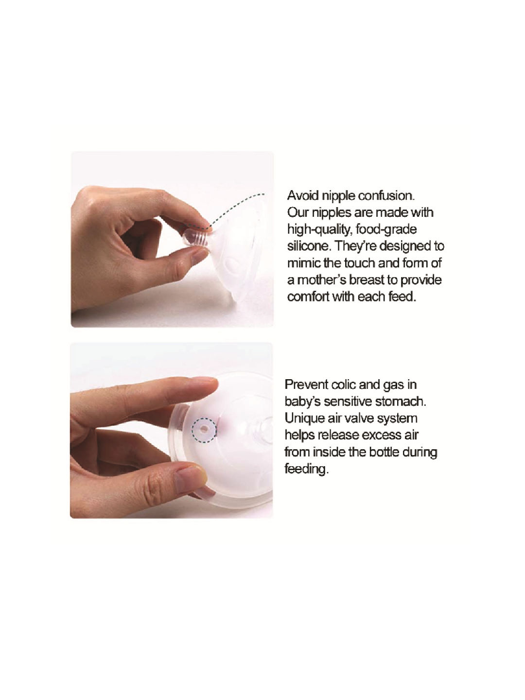 Perfection Silicone Bottle Nipple, Stage 3 (6-8 mos) (No Color- Image 3)