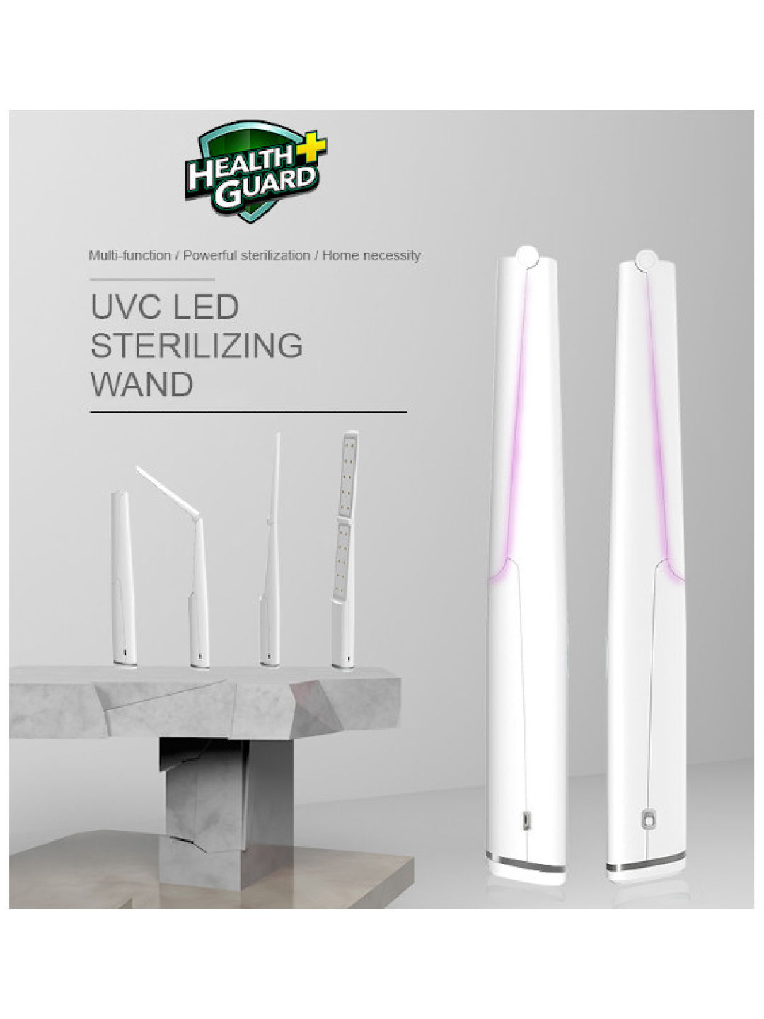 Health Guard UVC LED Sterilizing Wand (No Color- Image 3)