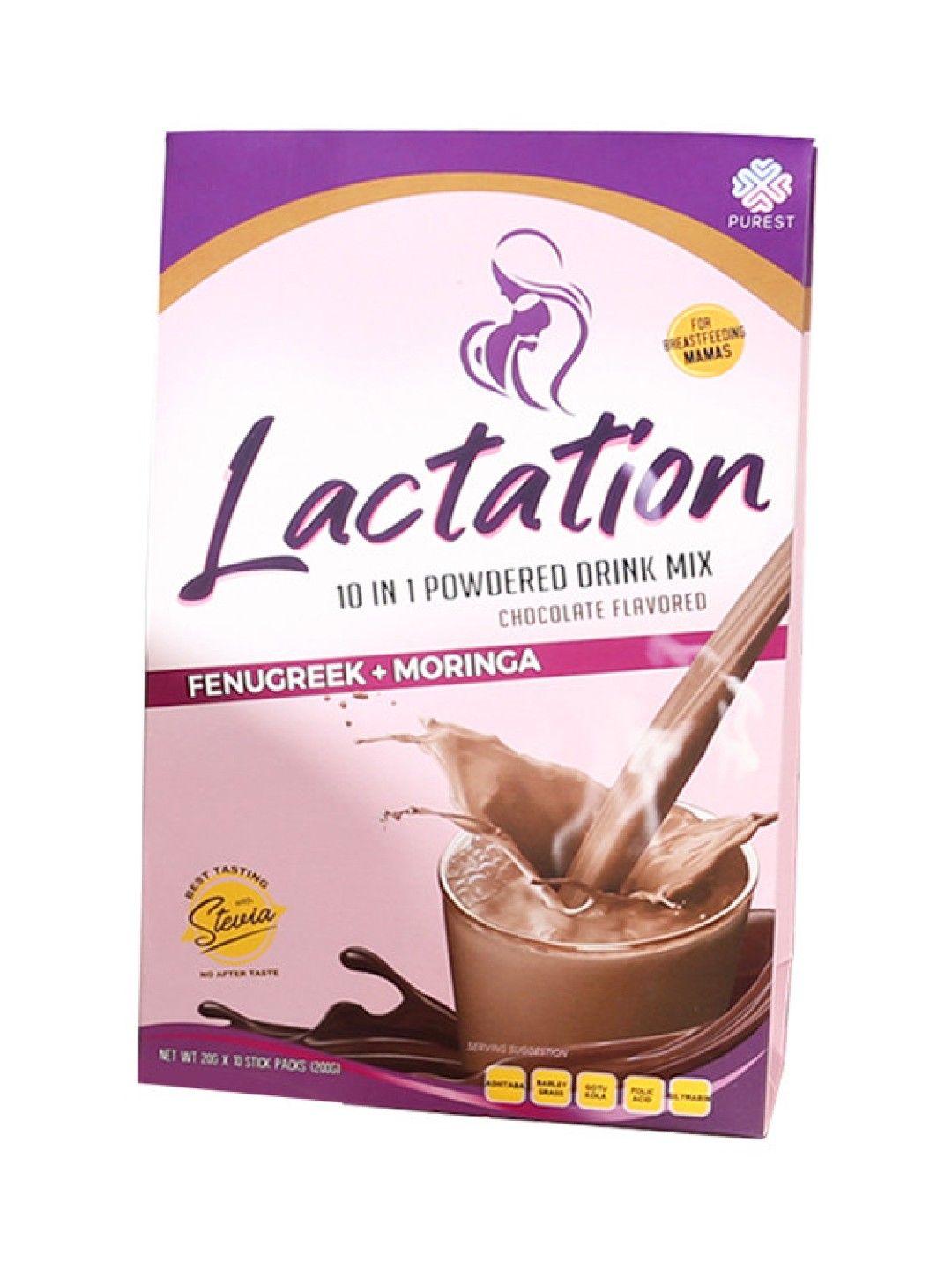 Purest Lactation Chocolate Drink (200g/10 sticks)