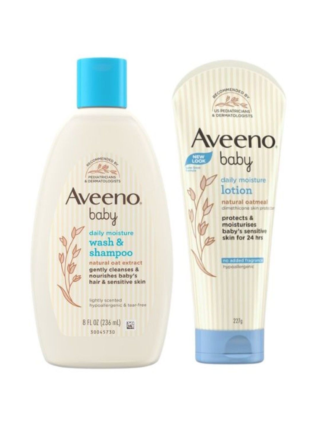 Aveeno Baby Daily Wash & Shampoo 236ml + Moisture Lotion 227g Value Pack