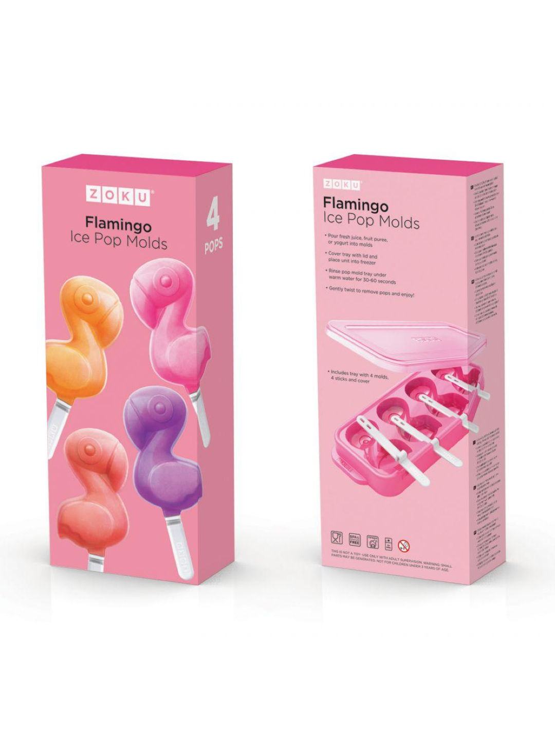 Zoku Flamingo Ice Pop Mold (No Color- Image 2)