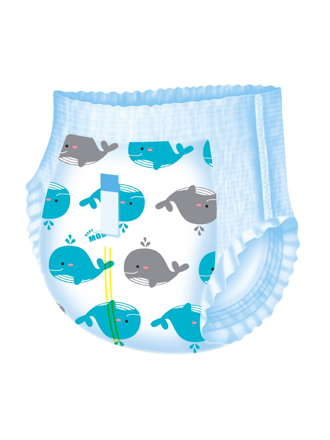 Baby Moby Chlorine Free Diaper Pants Medium (50 pcs) (No Color- Image 3)