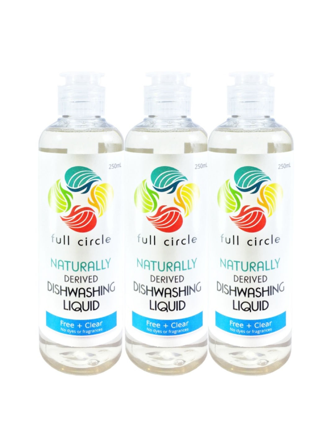 Full Circle Naturally-derived Dishwashing Liquid 250ml (Pack of 3)