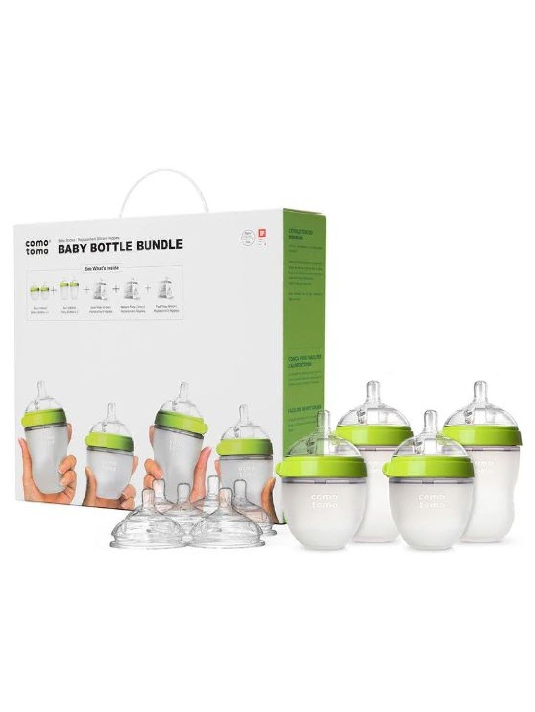 Comotomo Baby Bottle Bundle (Green)