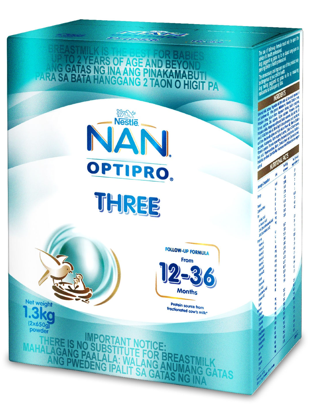 NAN NAN OptiPro Three Milk Supplement For Children 1-3 Years Old (1.3kg)