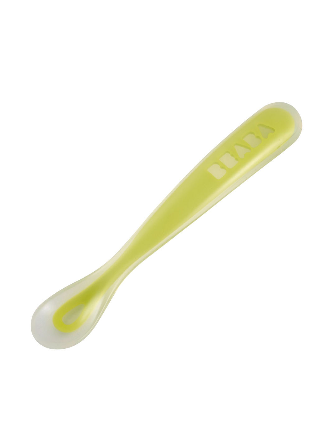 Beaba Ergonomic 1st age Silicone Spoon (Neon- Image 1)