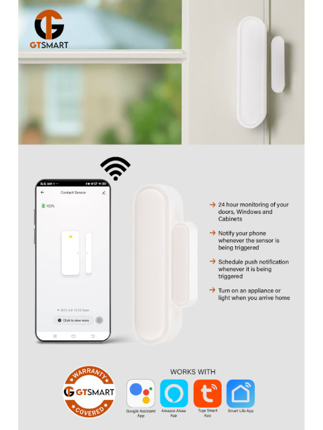 GT Smart Door Sensor (No Color- Image 3)