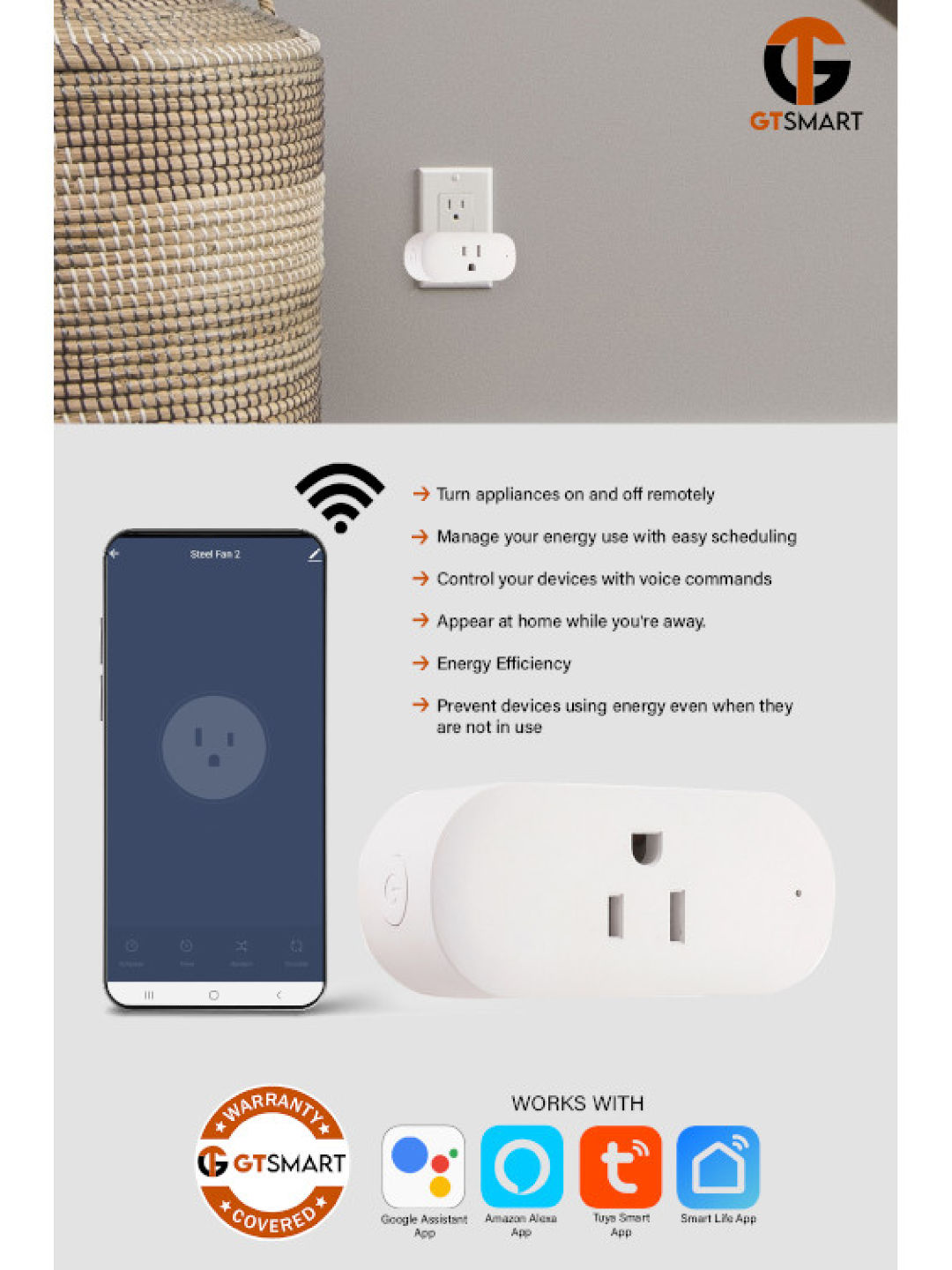 GT Smart Smart Socket (16 amp) (No Color- Image 3)