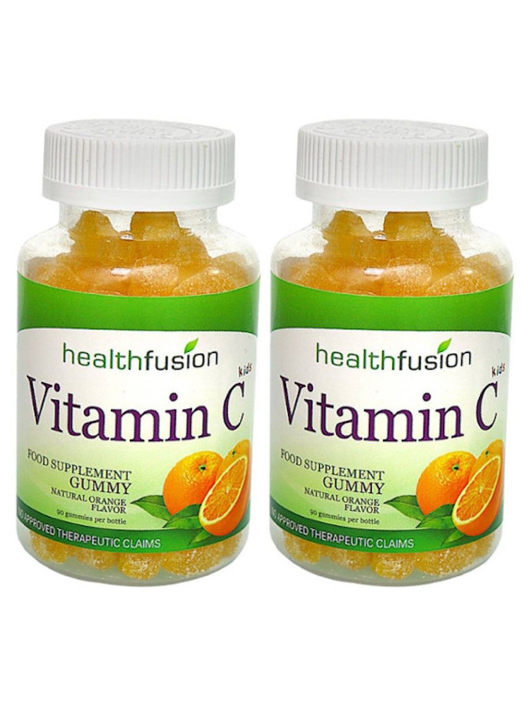 Health Fusion Vitamin C For Kids Bundle of 2  (Orange Flavor)