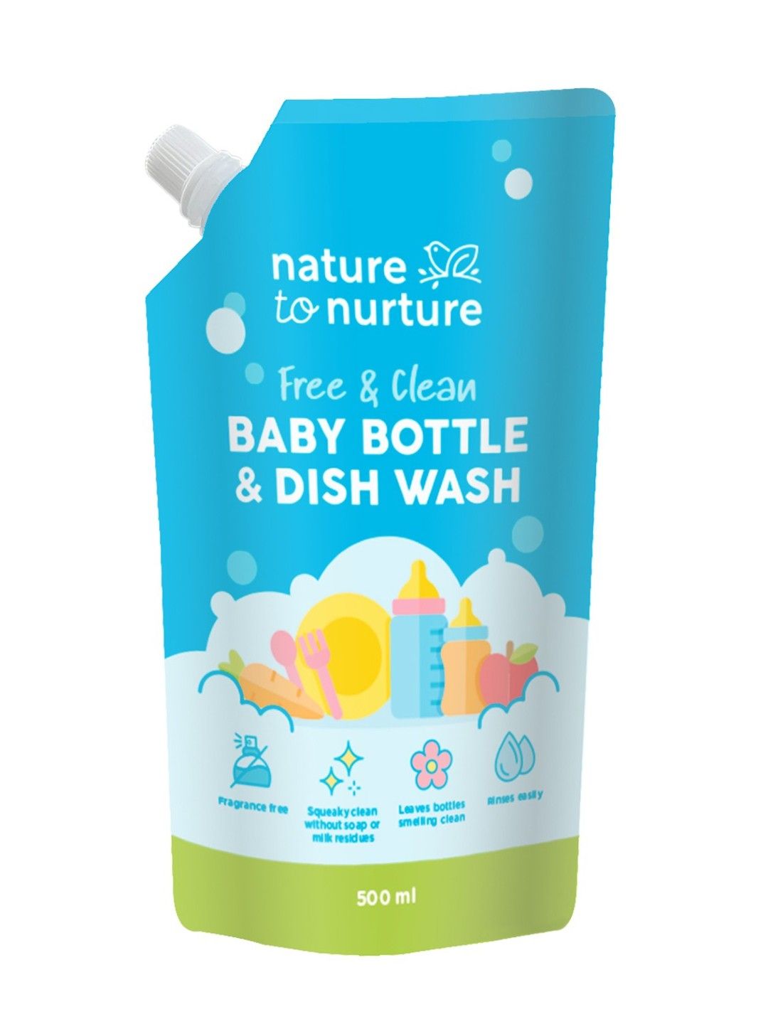 Nature to Nurture All Natural Baby Bottle & Dish Wash (500ml)