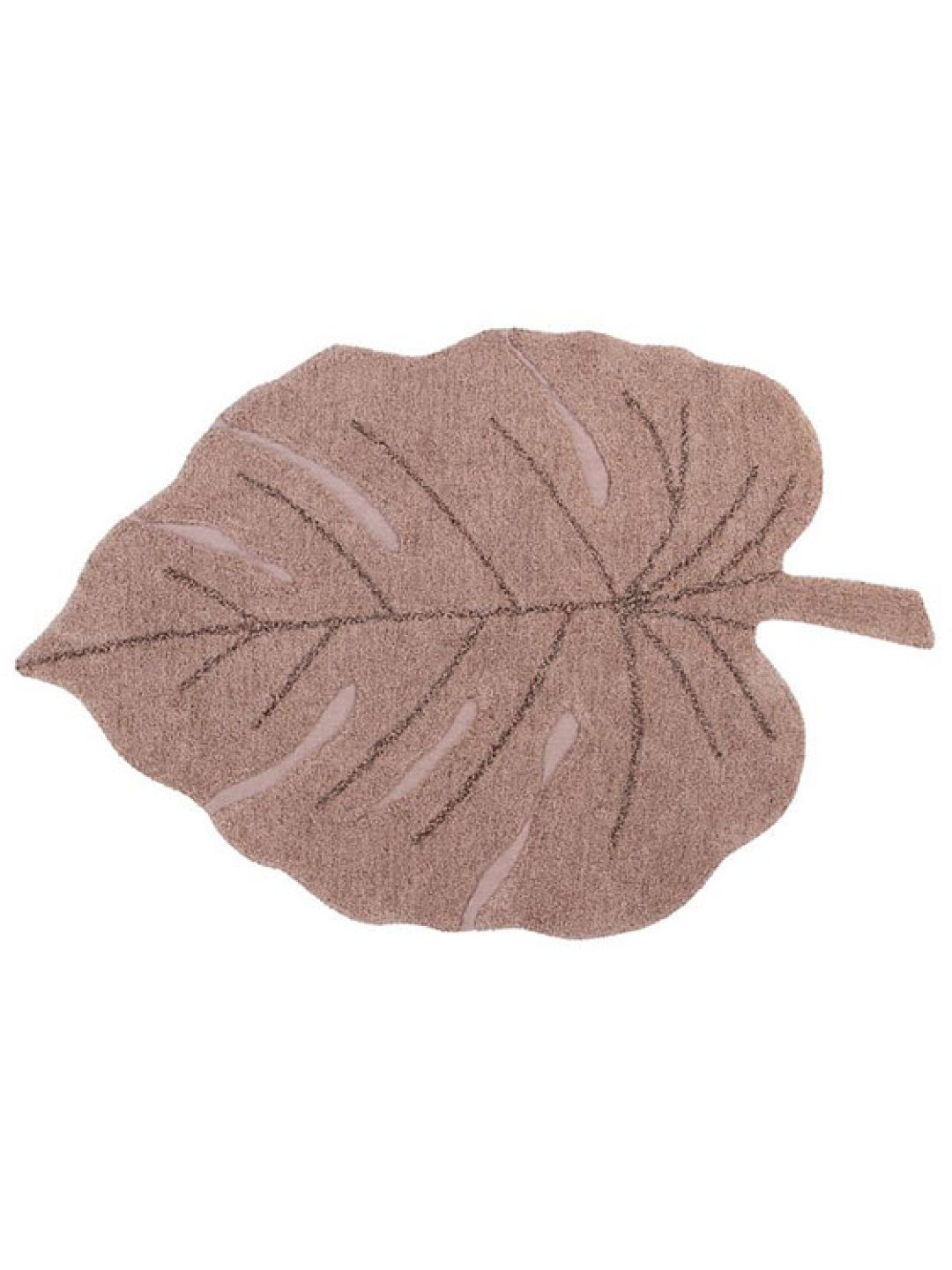 Lorena Canals Monstera Leaf Washable Rug (Vintage Nude/Pink- Image 1)