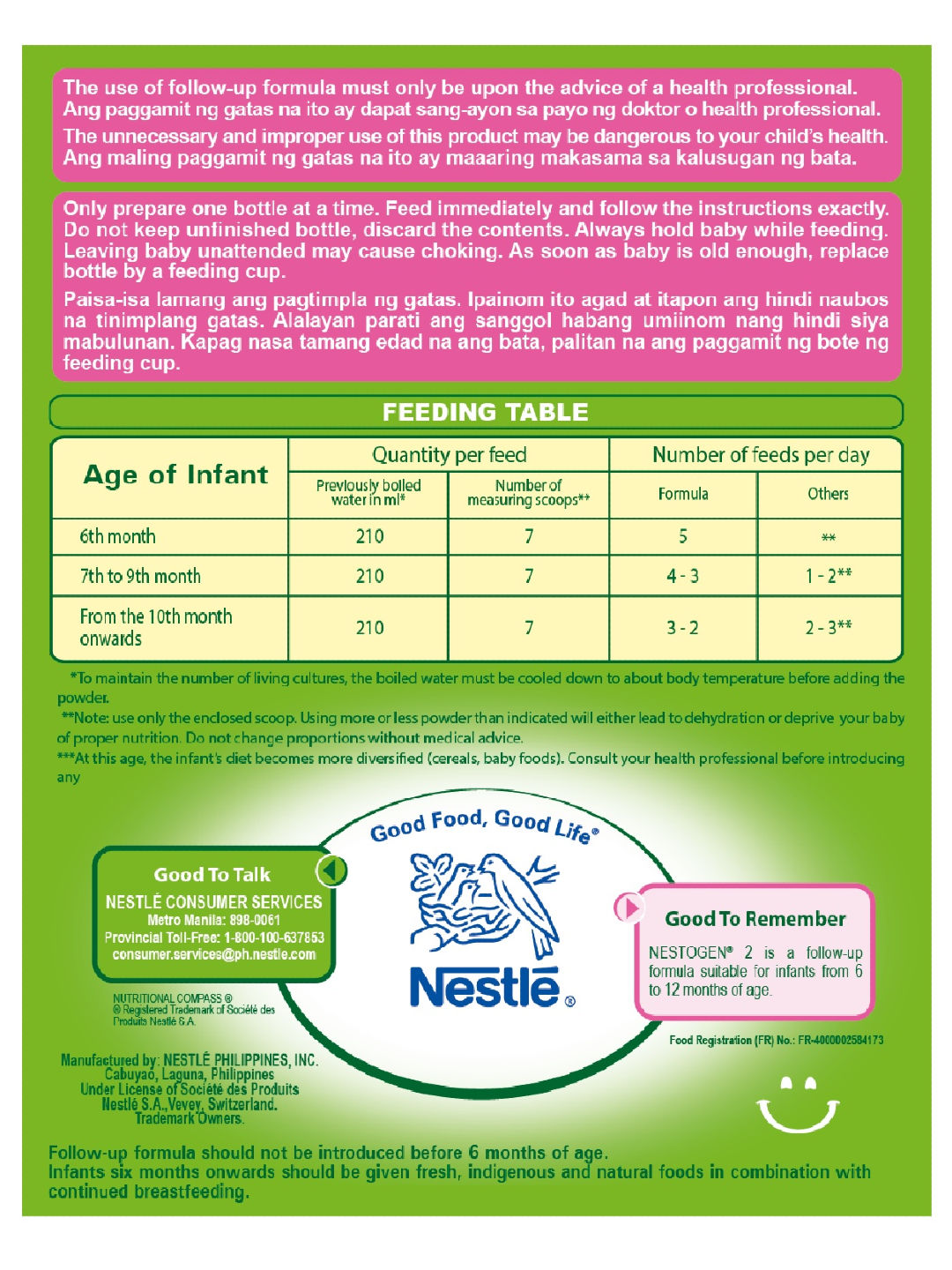 Nestogen NESTOGEN® 2 Infant Formula for Children 6-12 Months (1.3kg) (No Color- Image 2)