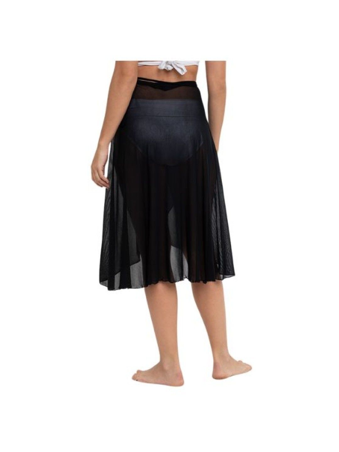 Eve's Chic Kacey Asymmetrical Beach Skirt (Black- Image 3)