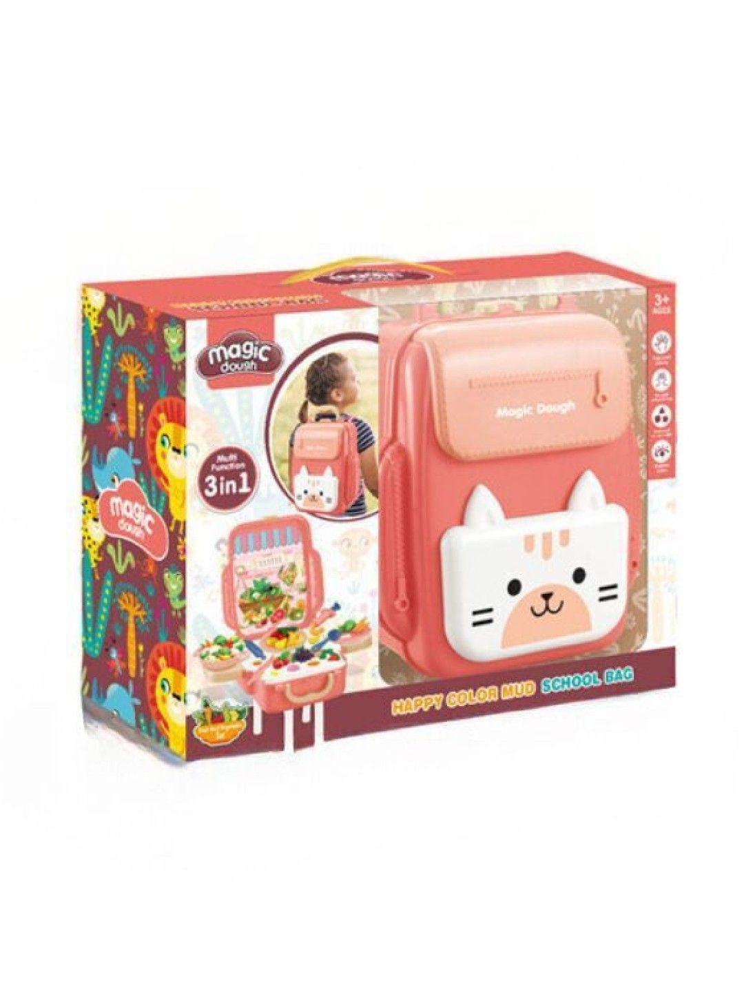 Magic Dough 3-in-1 School Bag (Kitty- Image 1)