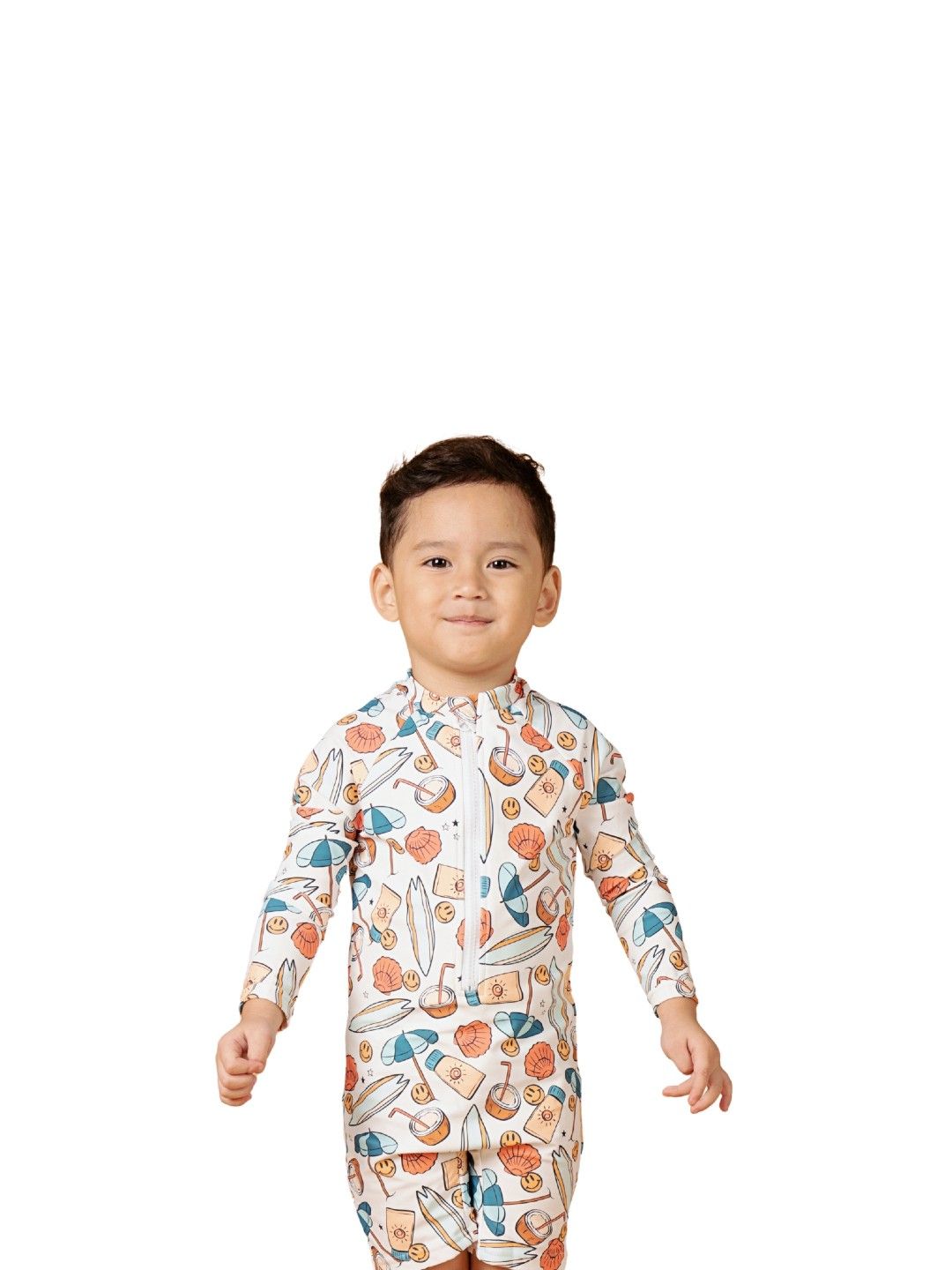 Little Paddler Swimsuit for Kids Little Bodhi Longsleeves Rashguard (No Color- Image 4)