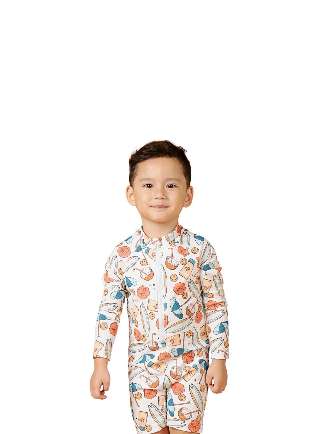 Little Paddler Swimsuit for Kids Little Bodhi Longsleeves Rashguard (No Color- Image 2)