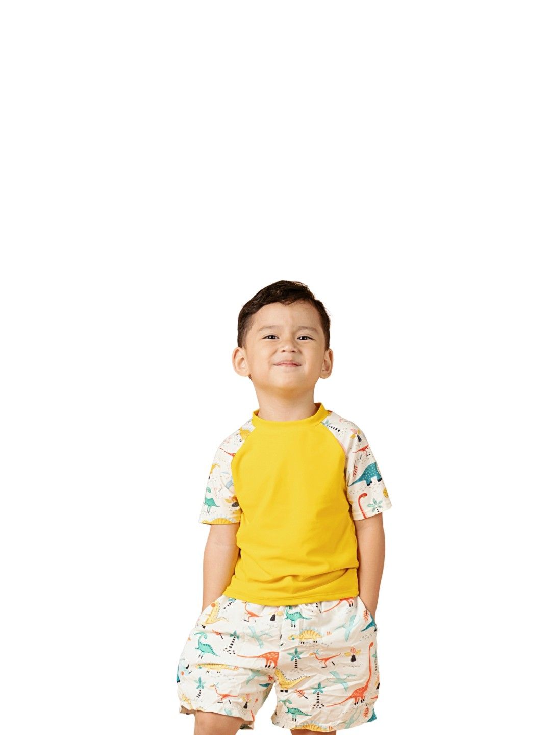 Little Paddler Little Rex Bottom and Top Short Sleeves Reashguard (Dinosaur- Image 2)