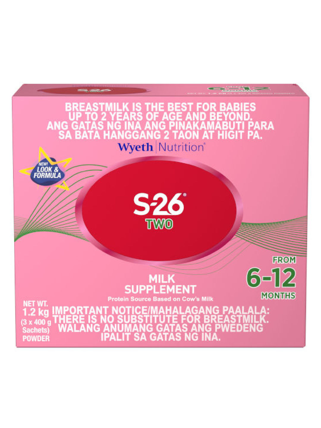 S-26 S-26 Two Milk Supplement for 6-12 Months (1.2kg)