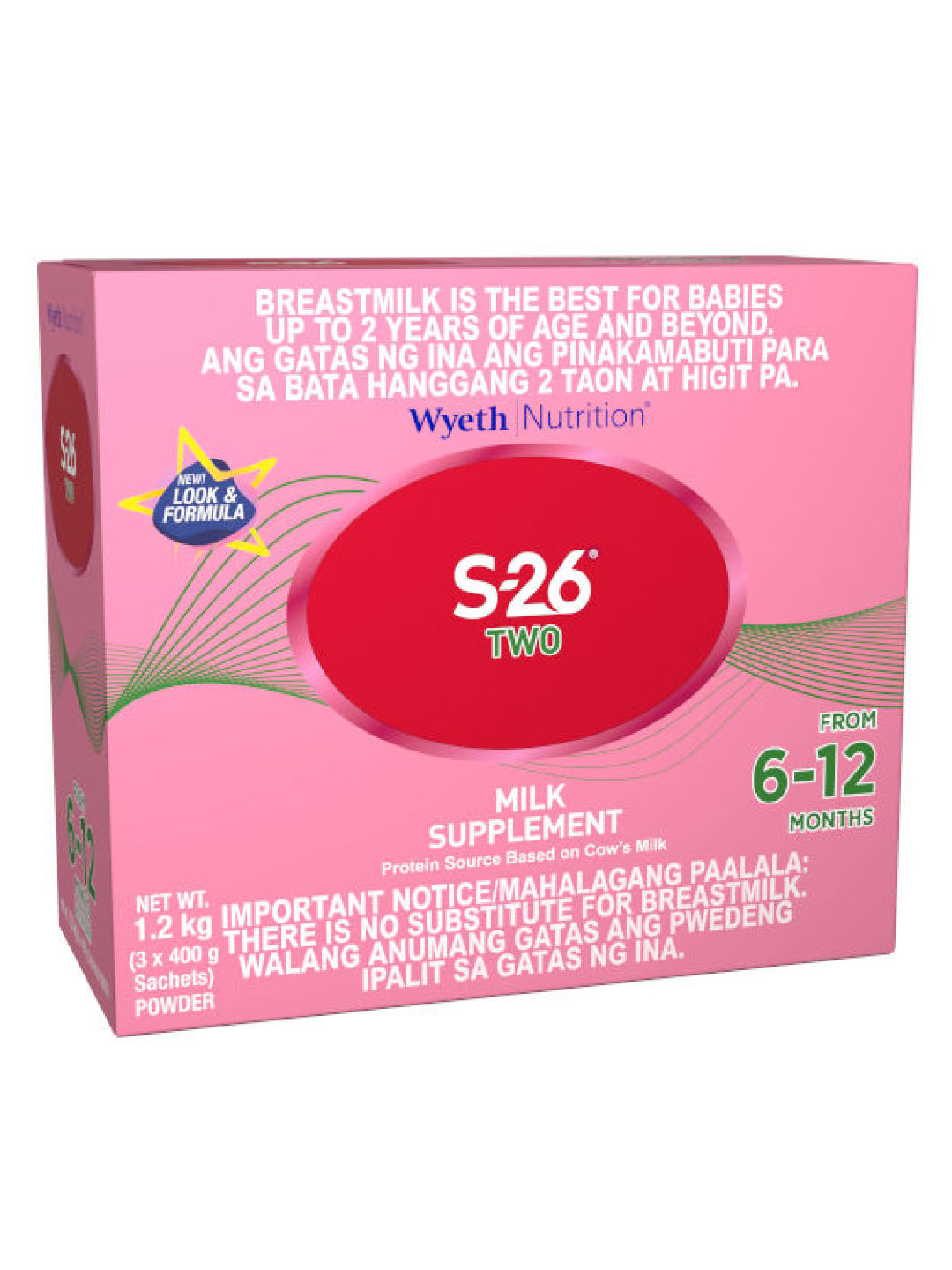 S-26 S-26 Two Milk Supplement for 6-12 Months (1.2kg) (No Color- Image 2)