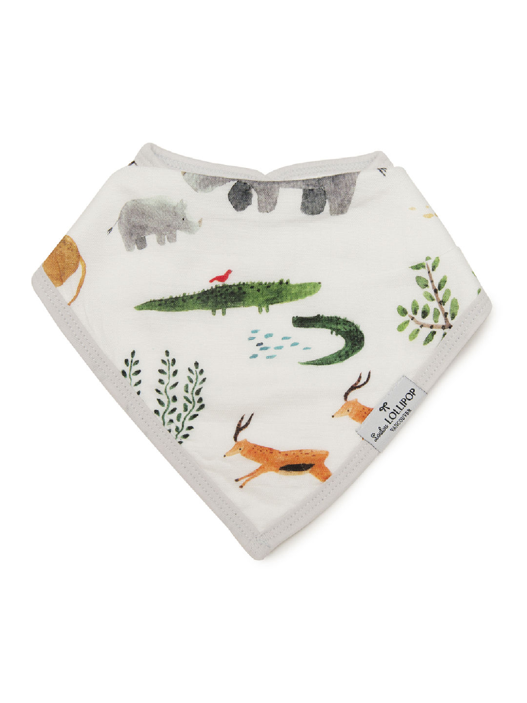 Lou Lou Lollipop Safari Jungle Muslin Bandana Bib Set (Multicolor- Image 2)