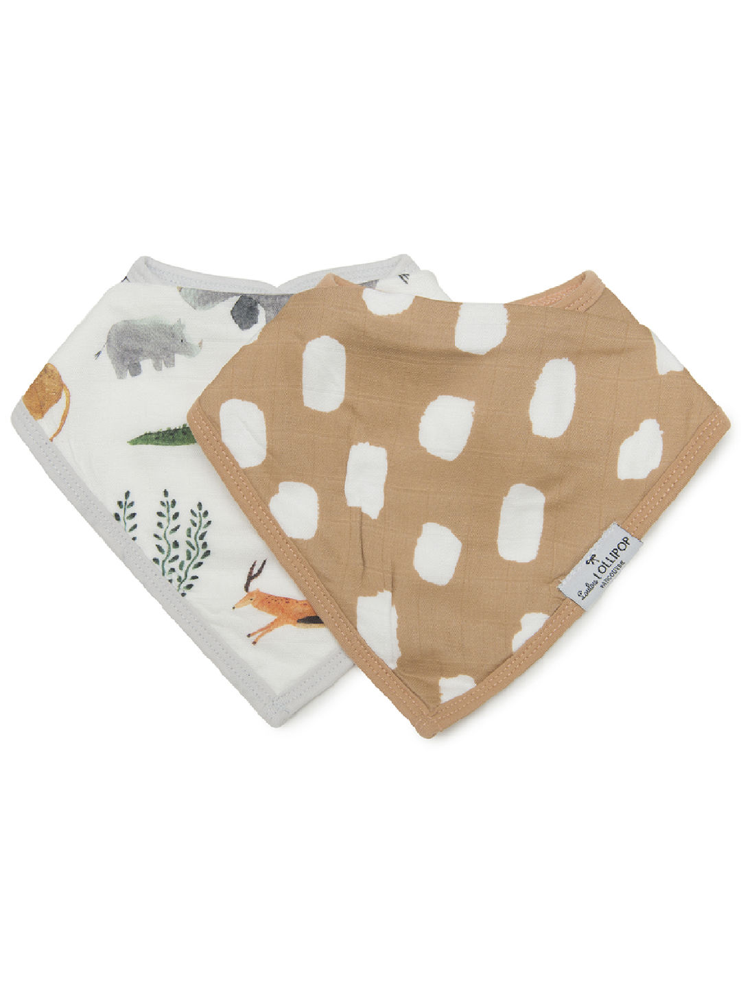 Lou Lou Lollipop Safari Jungle Muslin Bandana Bib Set