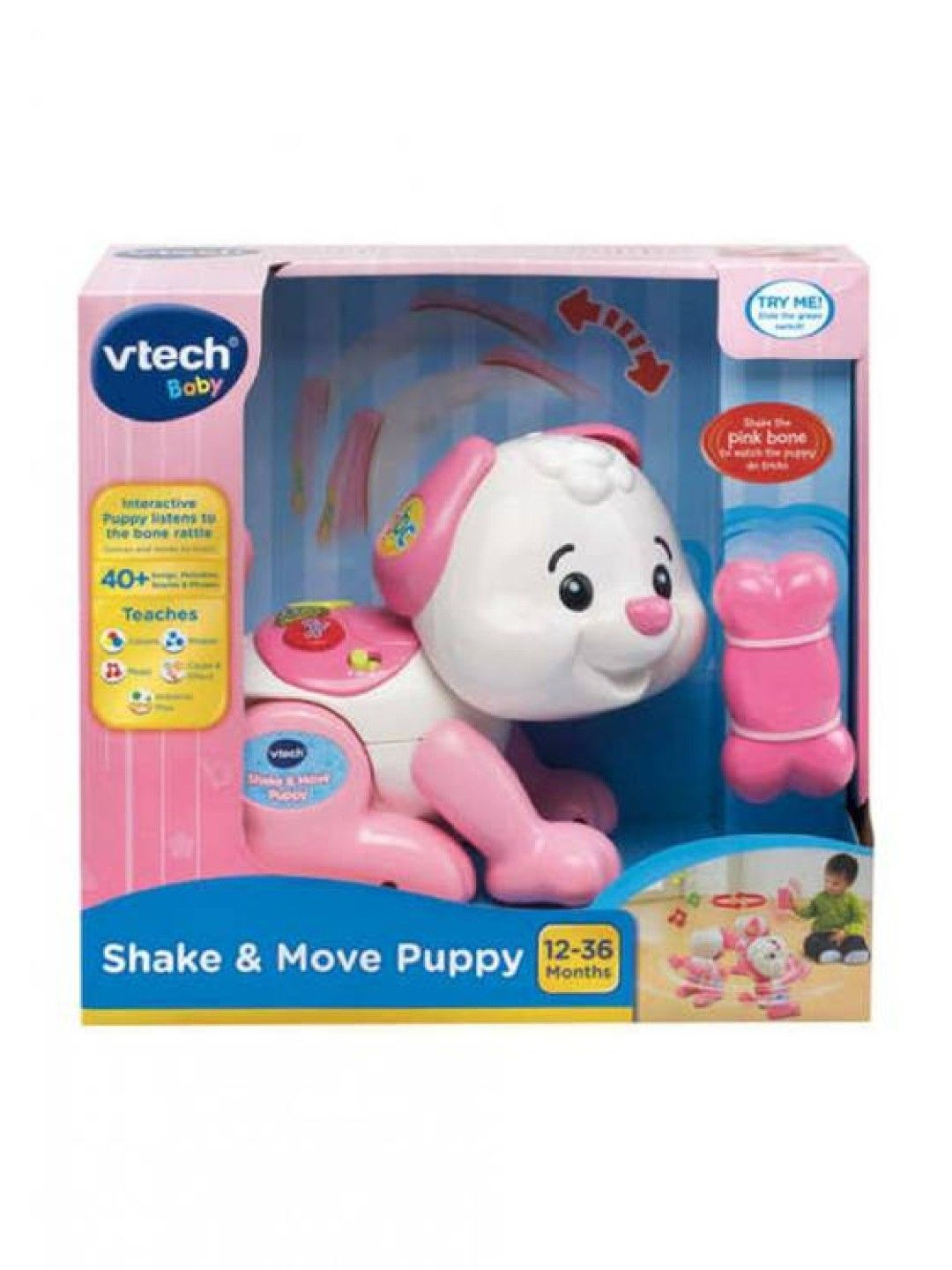 VTech Shake and Move Puppy (Pink) (Pink- Image 1)