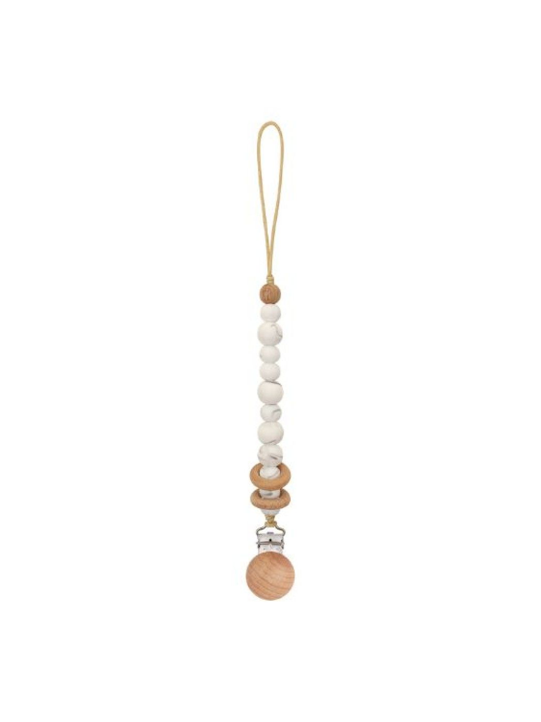 The Nurserie PH Silicone Pacifier Clips (Marble White- Image 1)