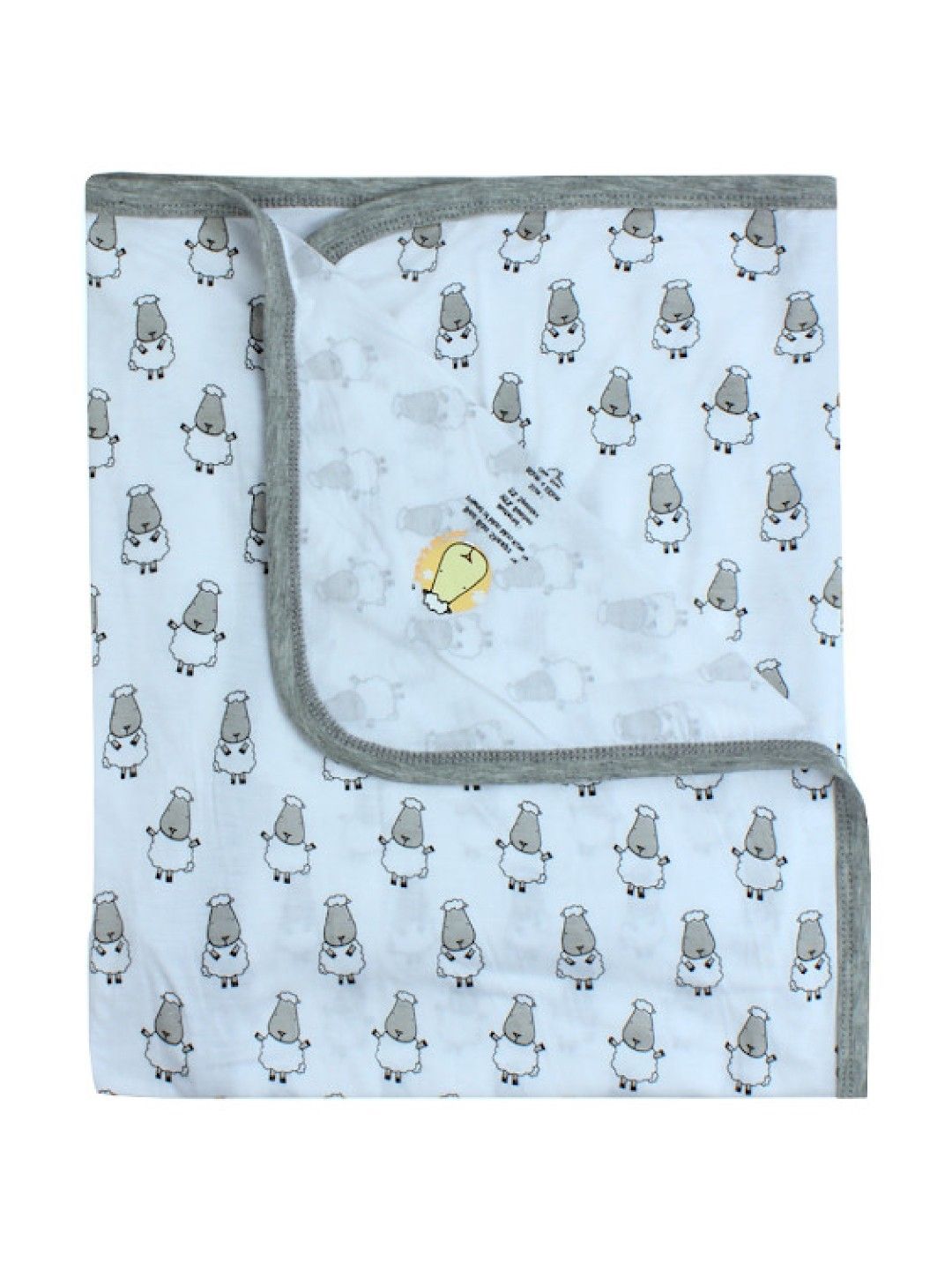 Baa Baa Sheepz Single Layer Baby Blanket (Small Sheepz Blue- Image 1)