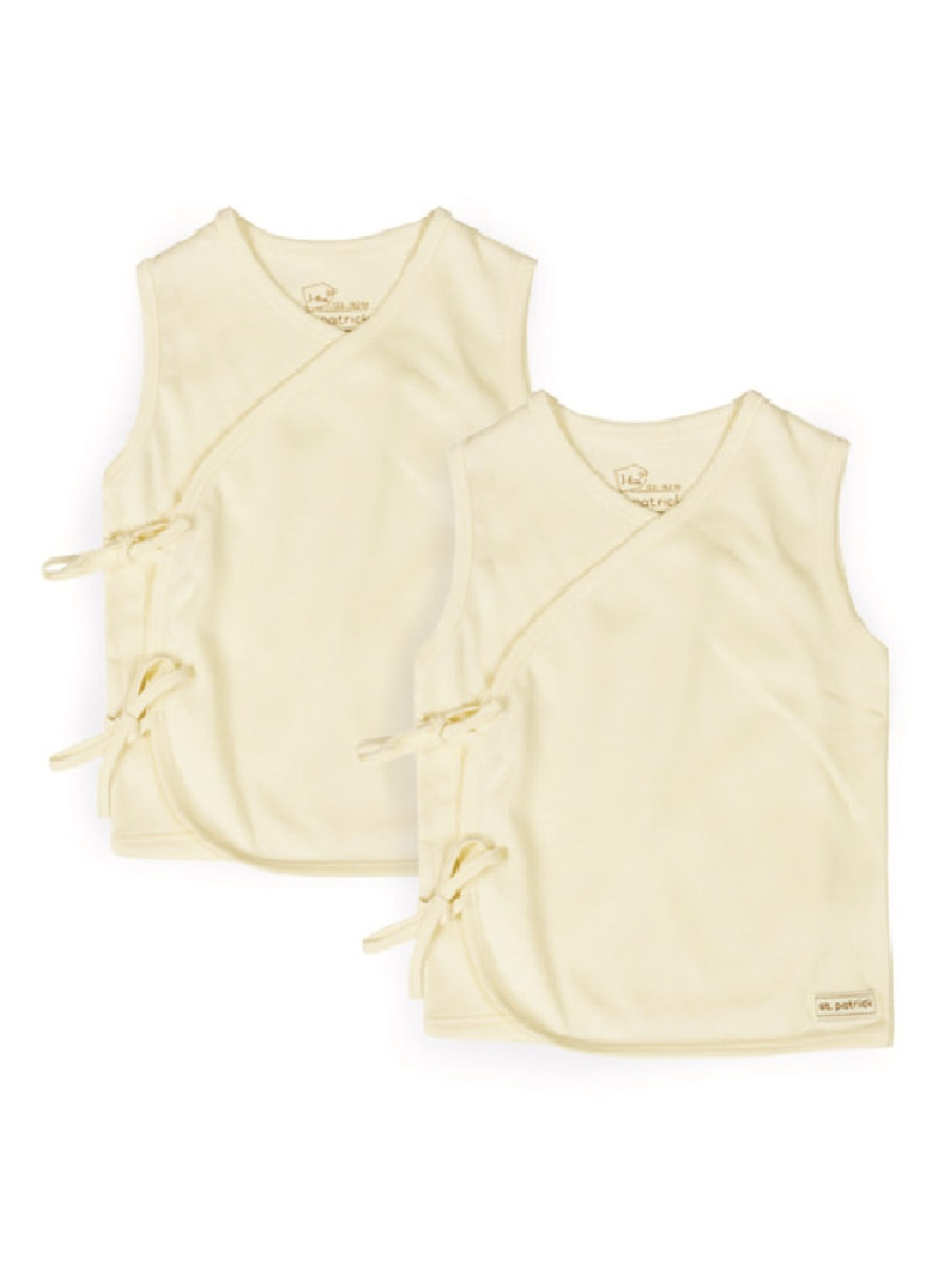 St. Patrick Organic Tie-Side Shirt Sleeveless (Natural- Image 1)