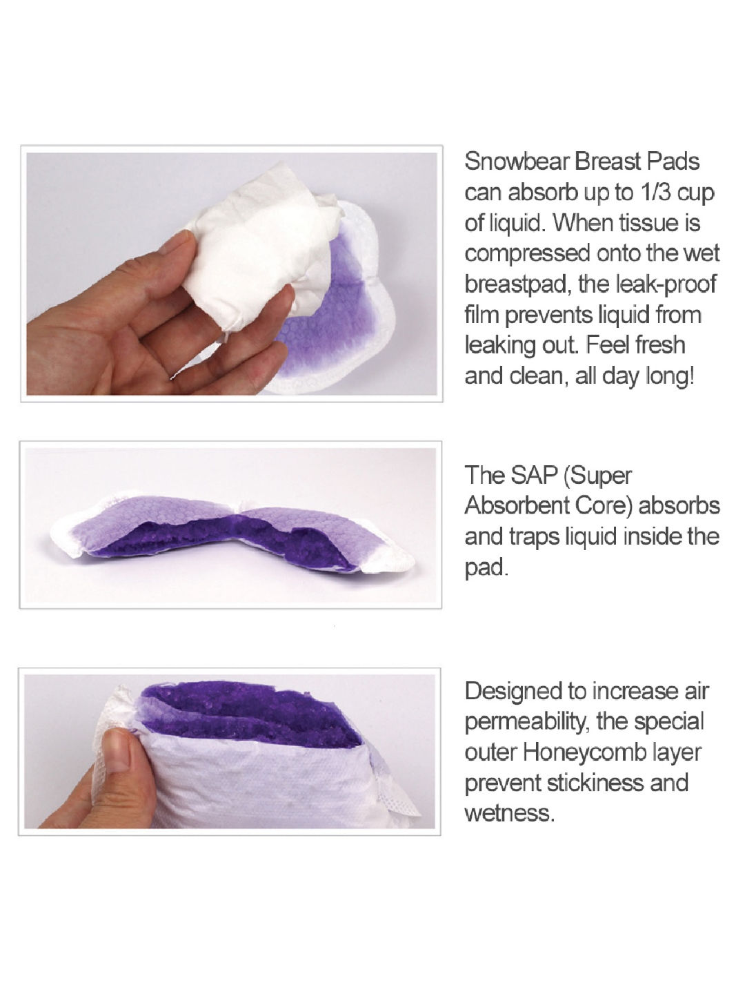 SnowBear Honeycomb Breast Pad (No Color- Image 2)