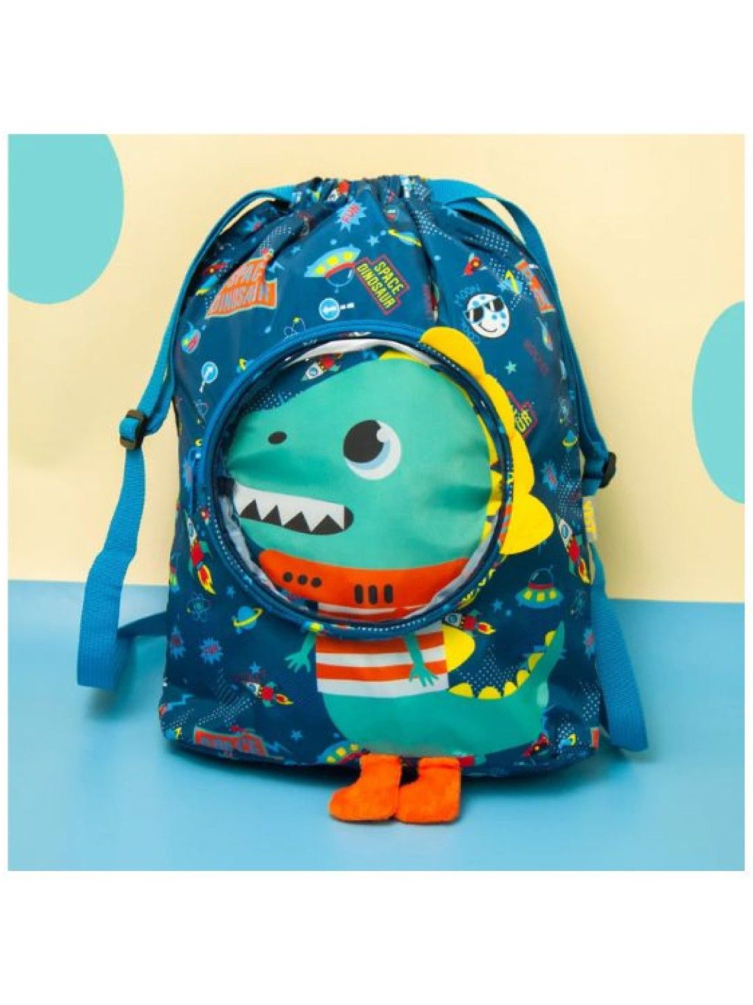 Lily and Tucker Vest Waterproof Drawstring Backpack (Space Dino- Image 2)