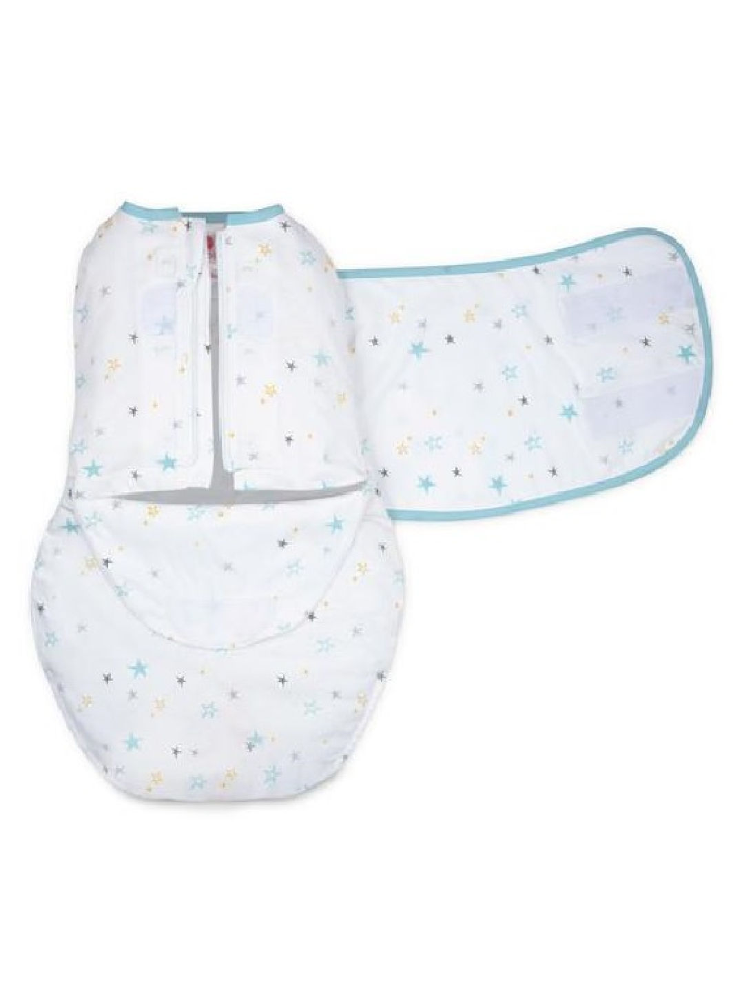 Embe Babies 2-Way Stars Classic Wearable Swaddle (White- Image 2)