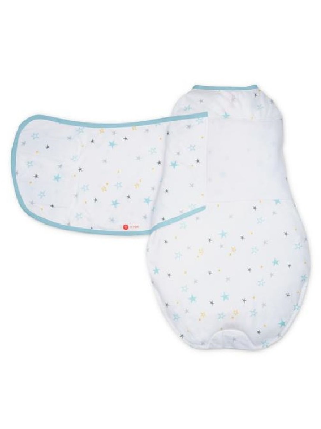 Embe Babies 2-Way Stars Classic Wearable Swaddle (White- Image 3)