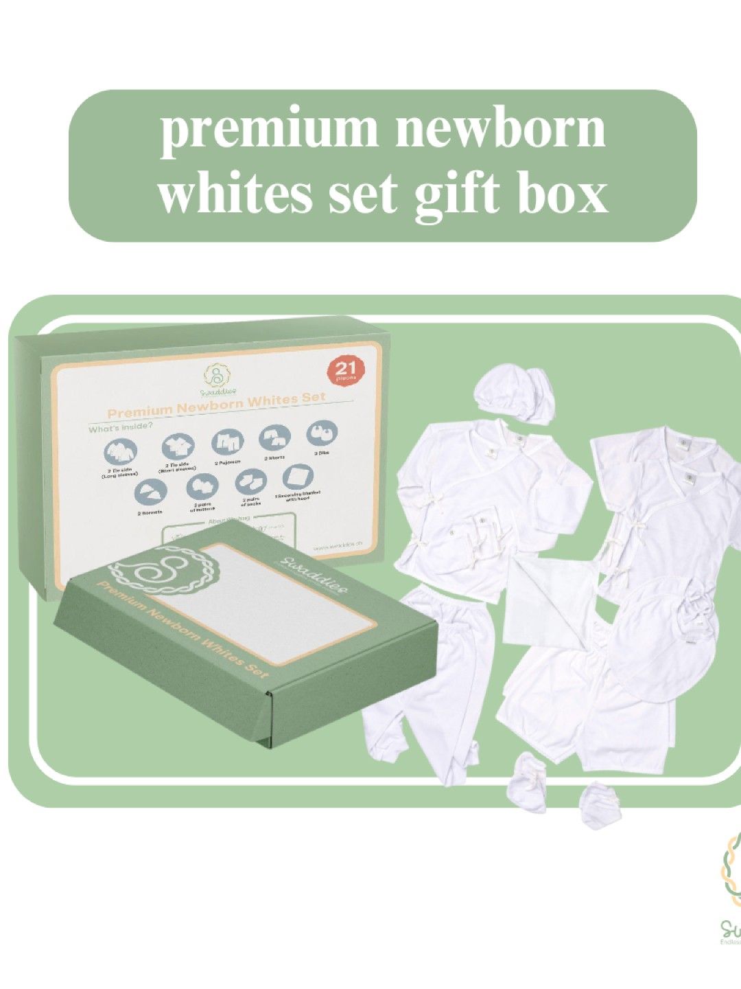 Swaddies PH Premium Newborn Whites Set Gift Box (No Color- Image 1)