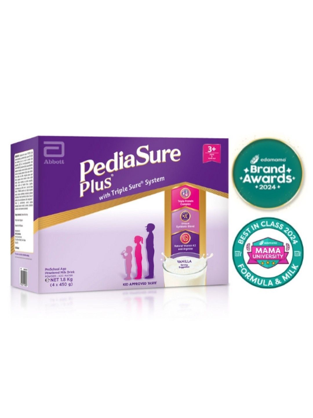 Pediasure Plus Powdered Milk Vanilla For Kids Above 3 Years Old (1.8kg) [Expiry: Jan 2025]