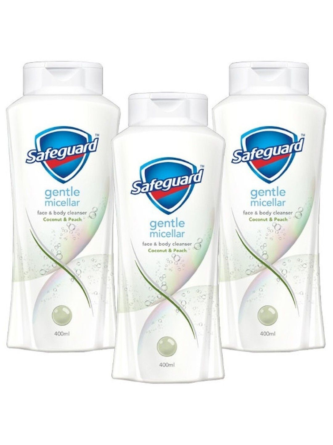 Safeguard Gentle Micellar Bodywash Coconut and Peach 3-pack (400ml) (No Color- Image 1)